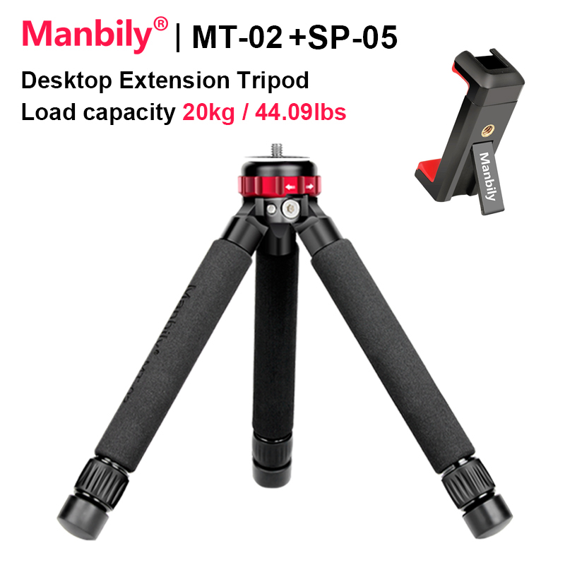Camera Tripod Carbon - Manbily MT-02/MT-01 アルミカメラ三脚スタンド拡張可能なブラケットマウントユニバーサル電話 Gopro アクセサリー用