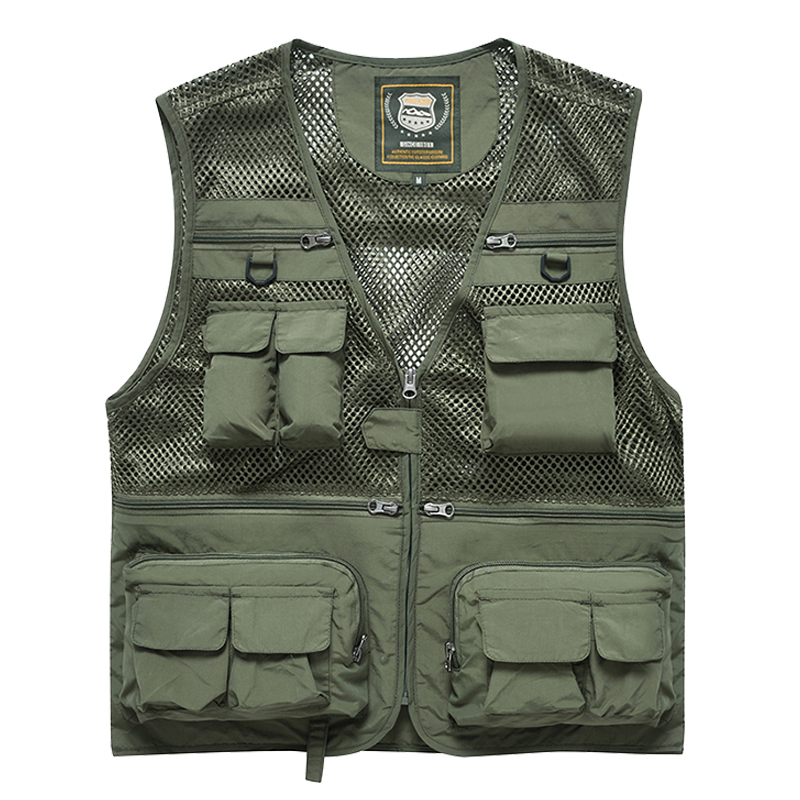 Photography Vest - 新しい屋外マルチポケットベスト写真撮影釣りベストメンズショルダーメッシュベスト薄いジャケット