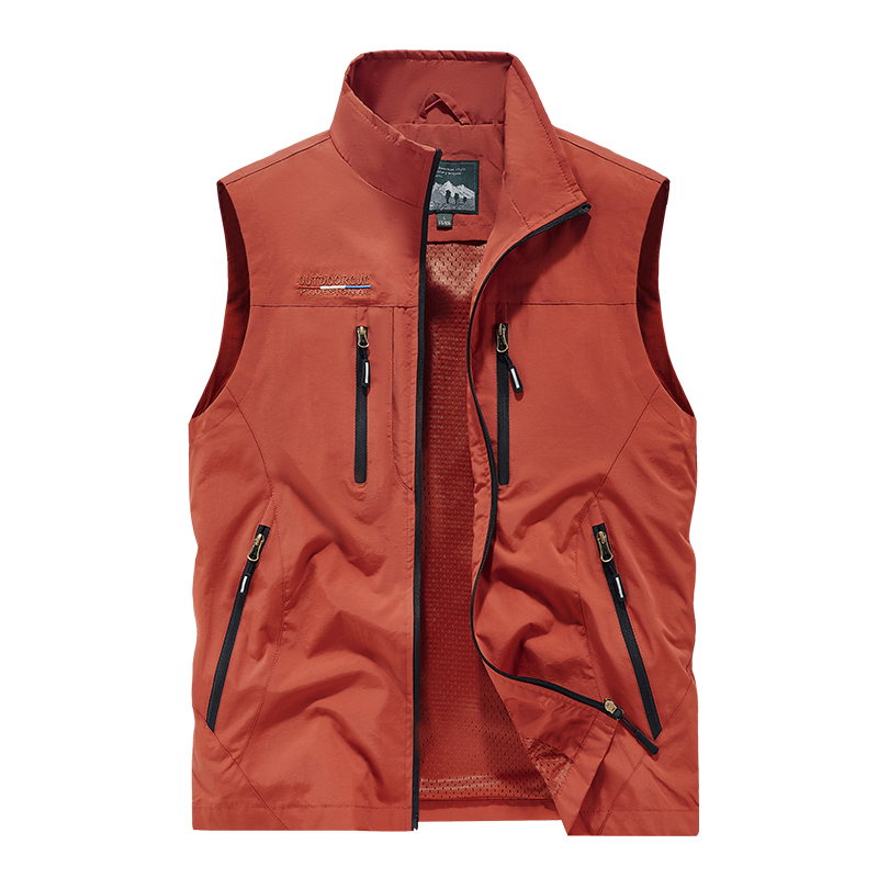 Photography Vest - 男性の写真撮影ベスト屋外マルチポケット作業チョッキジャケット写真家カジュアルルーズフィット大きいサイズユーティリティベスト