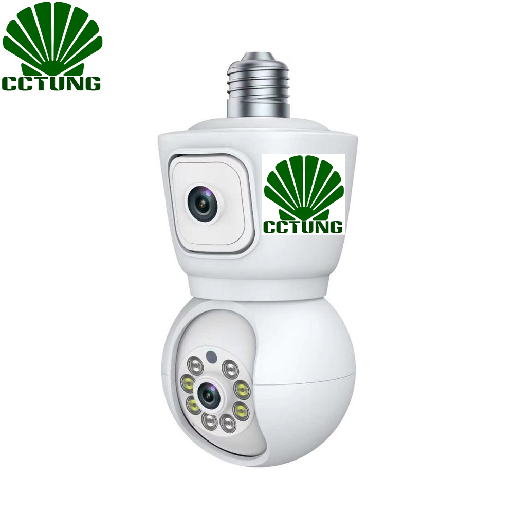 Photography Ratio - WiFi 360度パノラマ電球型カメラ E27ソケット付き & 6個の投光器 &