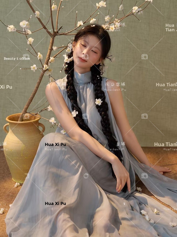 Photography Zen - 2026年新作 中国風ガールズドレス 写真スタジオ用芸術的衣装 冷淡なナショナルスタイル 秋の禅の雰囲気ドレス
