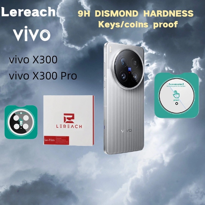 Photography Vivo X300 Pro - [セルフロケーティングフレーム] Lereach VIVO X300 Pro/X300用強化ガラスカメラレンズプロテクター、傷防止高透明