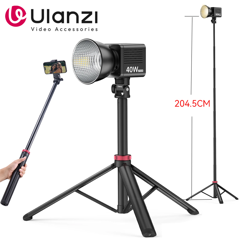 Camera Tripod Carbon - Ulanzi MT-79 2 メートルポータブルユニバーサル三脚アルミ合金ランプホルダーサポート LT028 フィルライト軽量カメラアクションカメラ