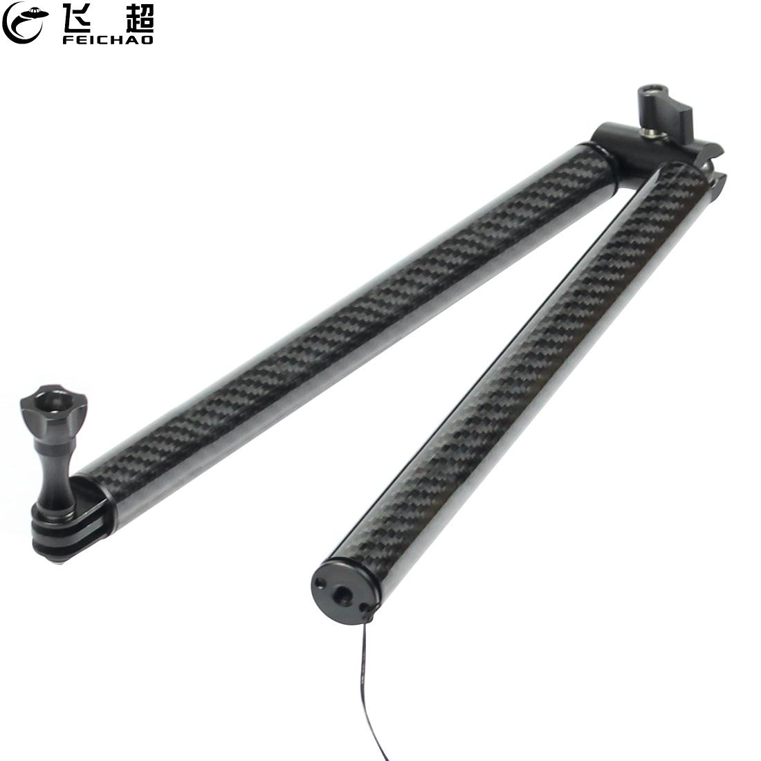 Camera Tripod Carbon - 調整可能なハンドル付きカーボンファイバーセルフィーロッド,マジックアームエクステンション,gopro 13カメラ用三脚アダプター,モニターライト,1/4