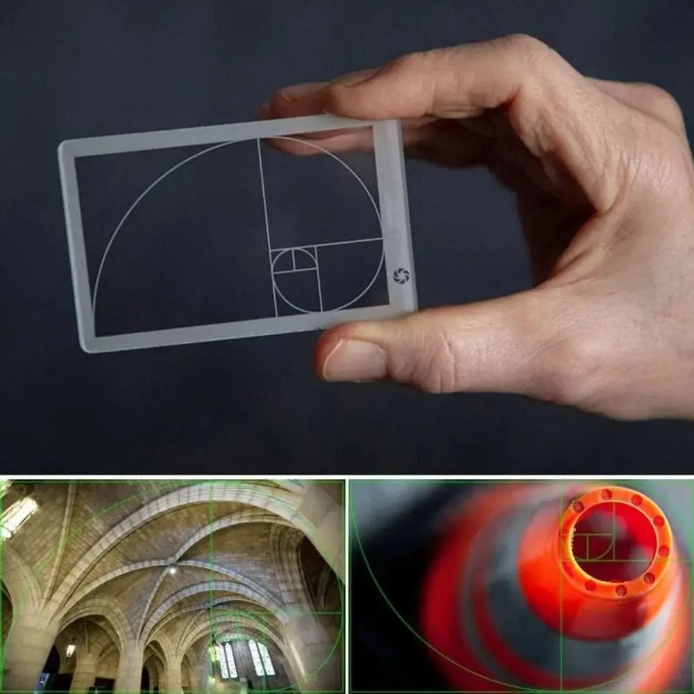 Photography Composition - 写真用のクリアビューファインダー定規、コンポジションビューファインダー、ゴールデンレシオ、アートツール、フィボナッチ