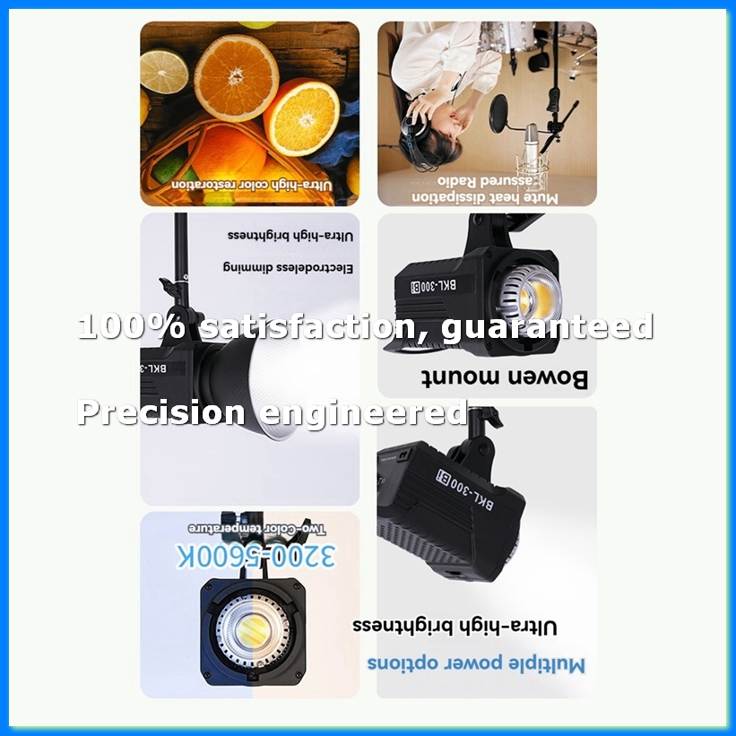Photography Lighting - 300W Bi LED ビデオライト、ポートレート、屋外写真撮影用の 2.4G ワイヤレスリモコン付き連続