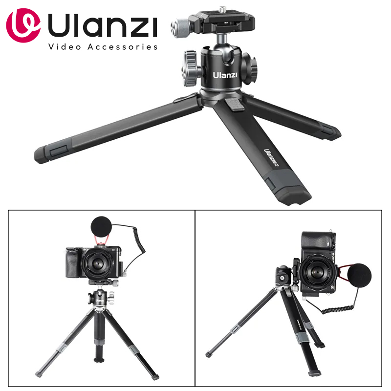 Camera Tripod Carbon - Ulanzi MT-24 Vlog Lite 金属三脚ボールヘッド付き拡張可能な 1/4