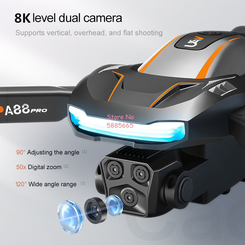 8K航空写真撮影 オプティカルフローポジショニング FPV  - Photography Drone のレビューと価格