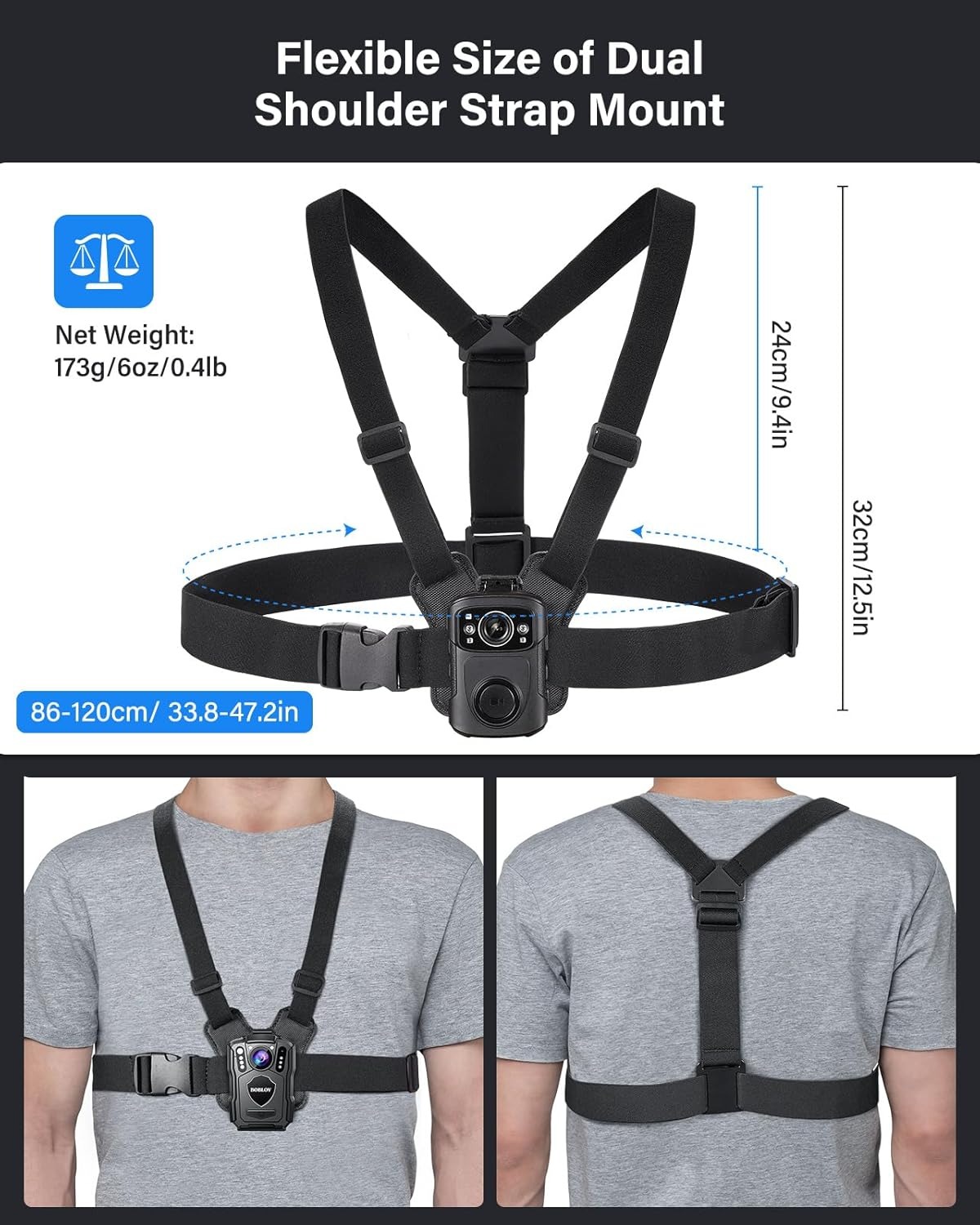 BOBLOV デュアルショルダーマウントボディカメラベストマ - Photography Vest のレビューと価格