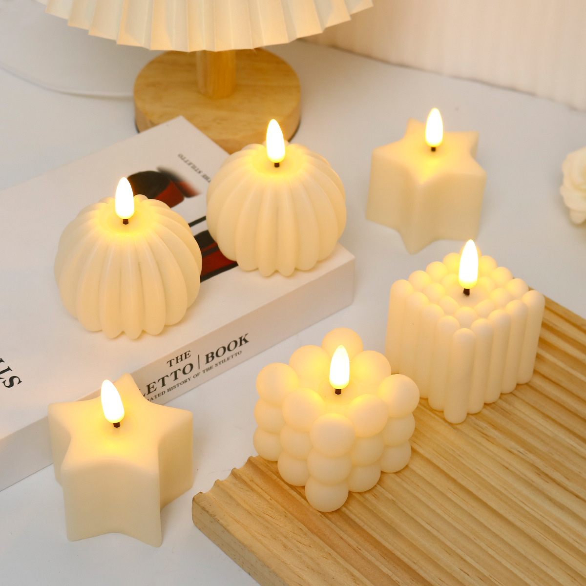 LEDキャンドルキューブ 結婚式、誕生日、クリスマスデコレー - Photography Lighting のレビューと価格