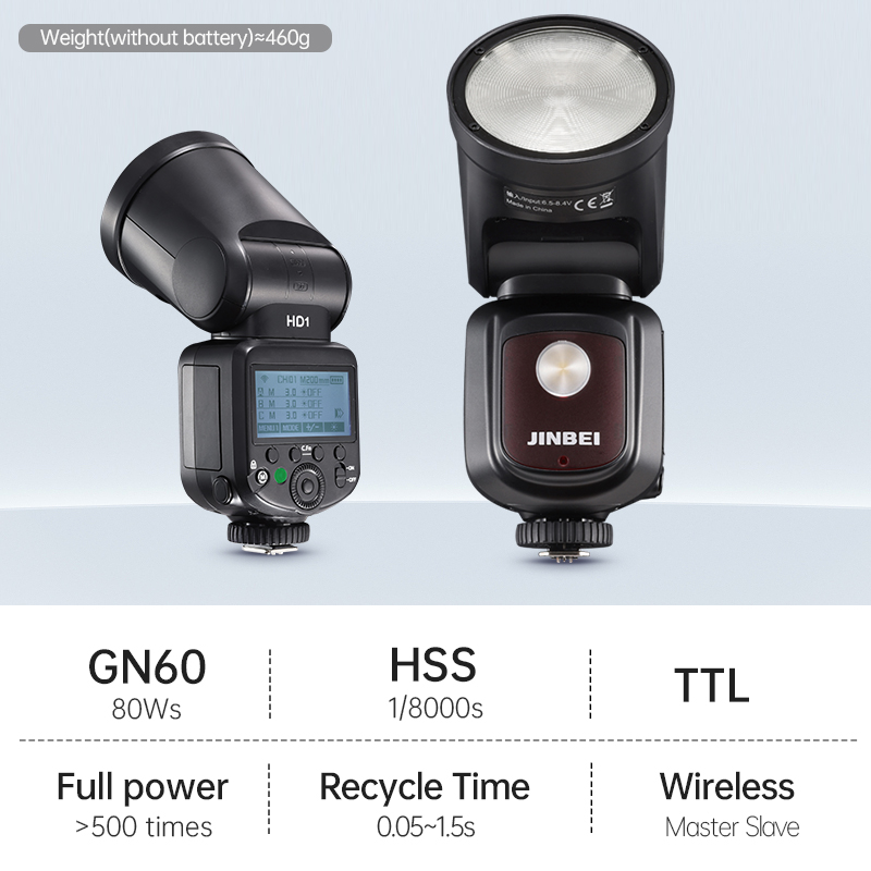 JINBEI HD-1ラウンドヘッドHSSスピードライト屋外 - Photography Lighting のレビューと価格