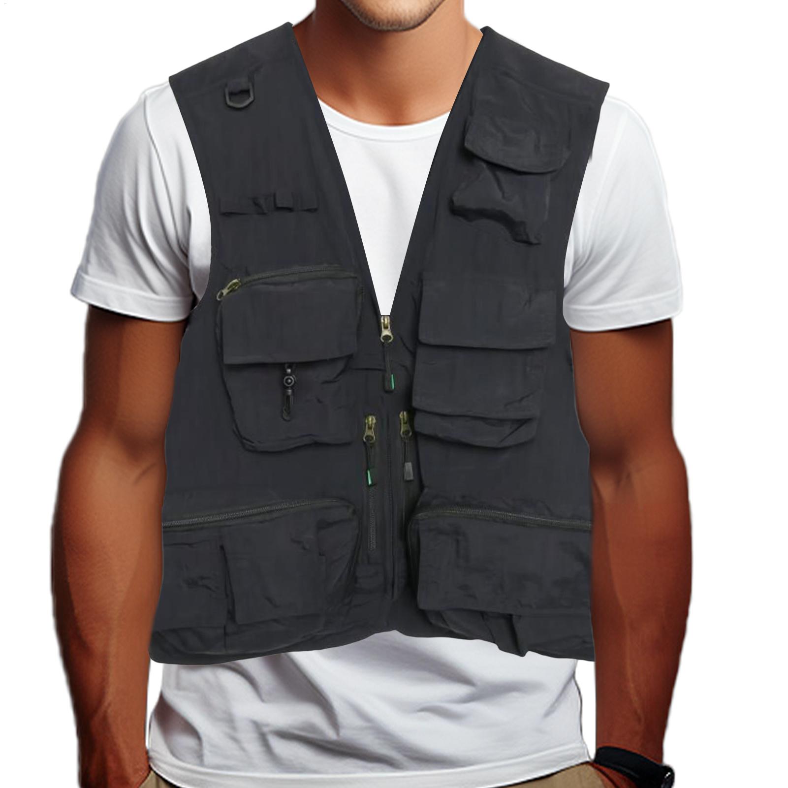 釣りベスト 写真撮影ベスト マルチポケット付き カジュアルジ - Photography Vest のレビューと価格