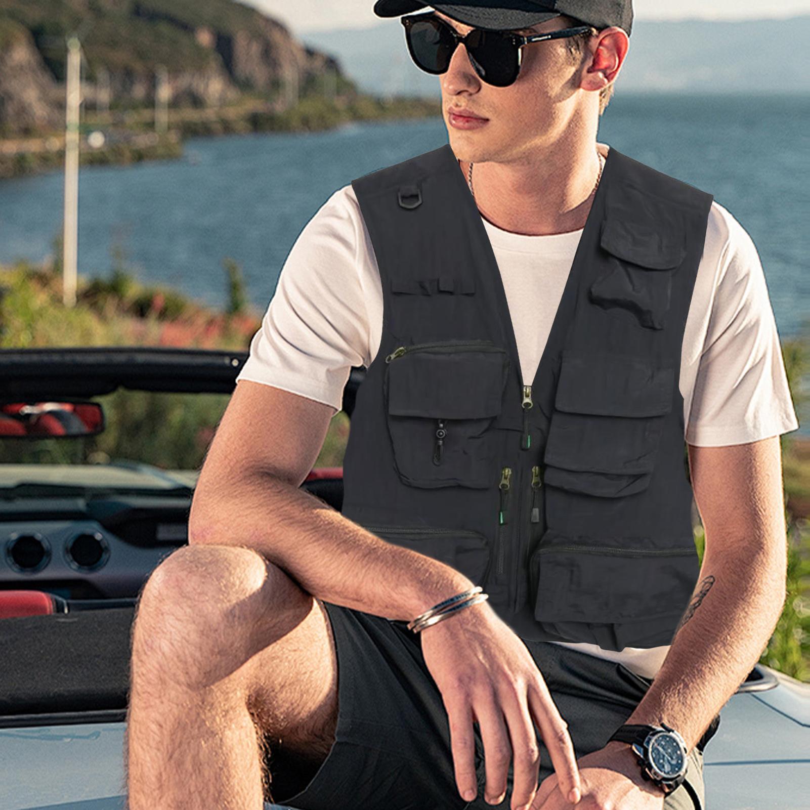 釣りベスト 写真撮影ベスト マルチポケット付き カジュアルジ - Photography Vest のレビューと価格