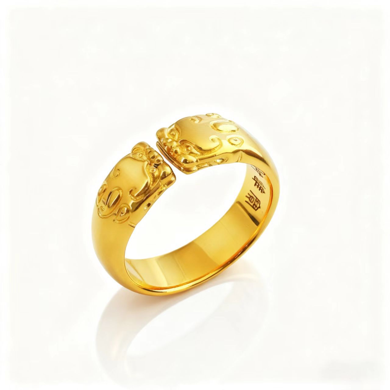 貔貅オープンリング カップル用 24Kゴールド AU999  - Photography Yellow のレビューと価格