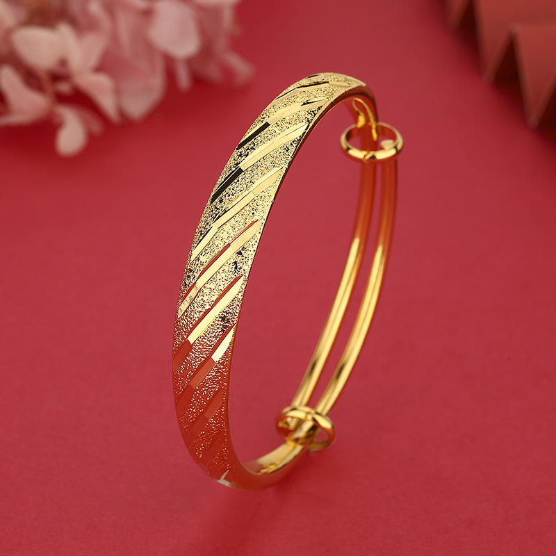 24K ゴールド レディース ワイド バングル |   AU - Photography Yellow のレビューと価格