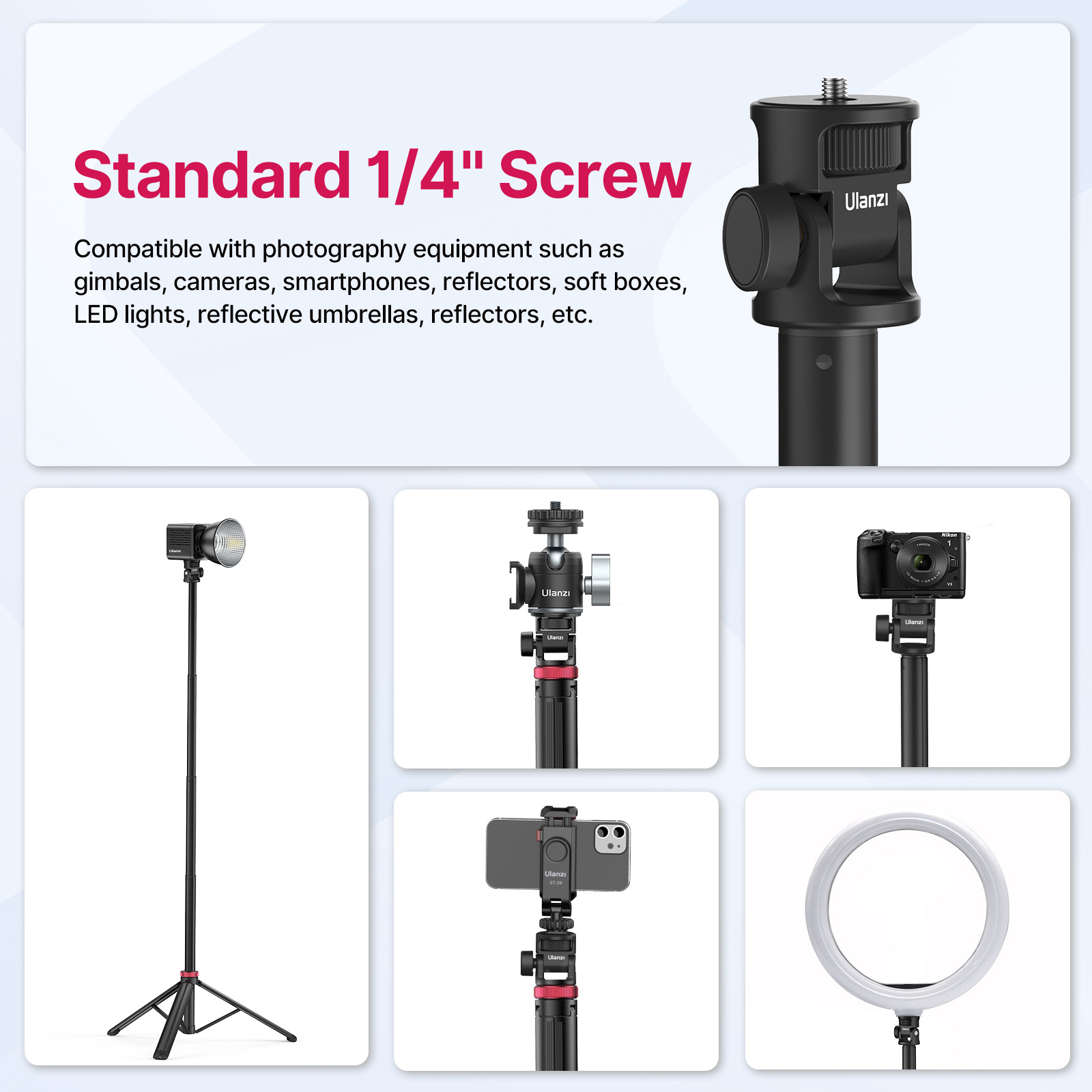 Ulanzi MT-79 2 メートルポータブルユニバーサル - Camera Tripod Carbon のレビューと価格
