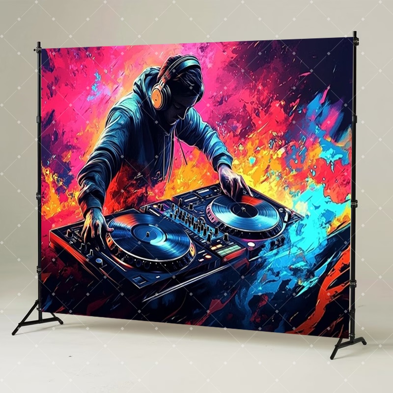 ヒップホップ音楽DJパーティー装飾スカルブラックライトネオン - Photography Composition のレビューと価格