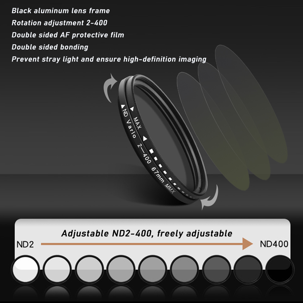 67mmクリップオンND2-400スマホカメラレンズフィルタ - Nd Filter Set のレビューと価格
