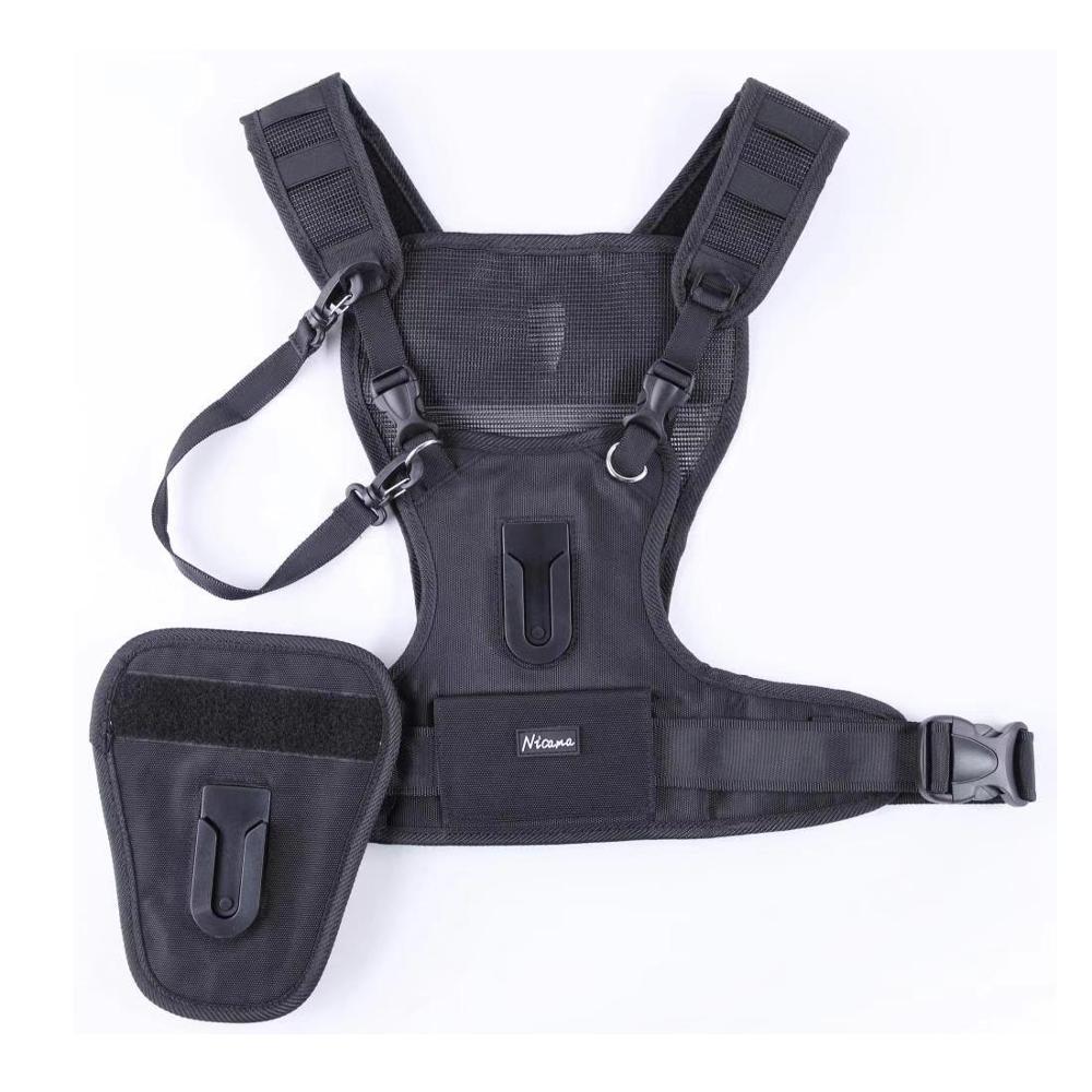 運ぶ2デジタル一眼レフカメラダブルショルダーストラップ、胸ハ - Photography Vest のレビューと価格