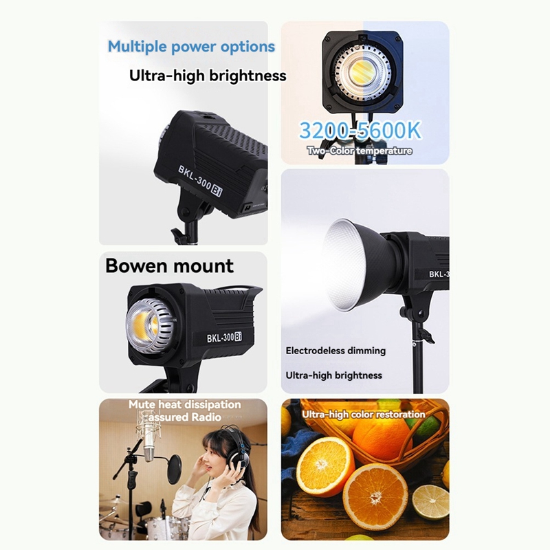 300W Bi LED ビデオライト、ポートレート、屋外写真 - Photography Lighting のレビューと価格