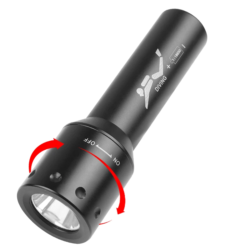 新しい T6 LED ダイビングトーチ長距離水中作業写真照明 - Photography Lighting のレビューと価格