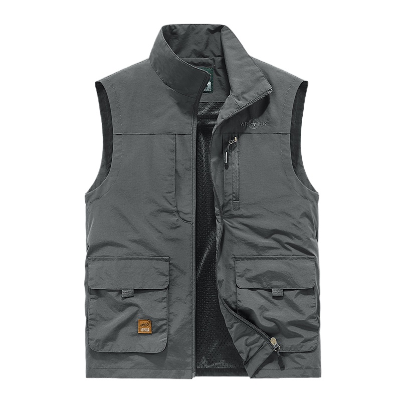 男性屋外メッシュ薄型チョッキ登山ノースリーブジャケット新しい - Photography Vest のレビューと価格