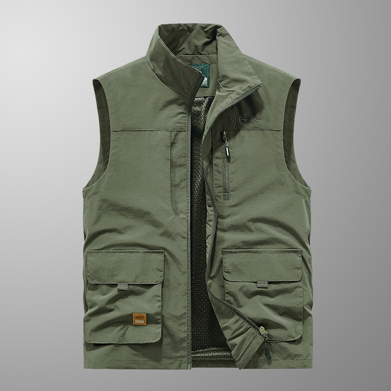 男性屋外メッシュ薄型チョッキ登山ノースリーブジャケット新しい - Photography Vest のレビューと価格