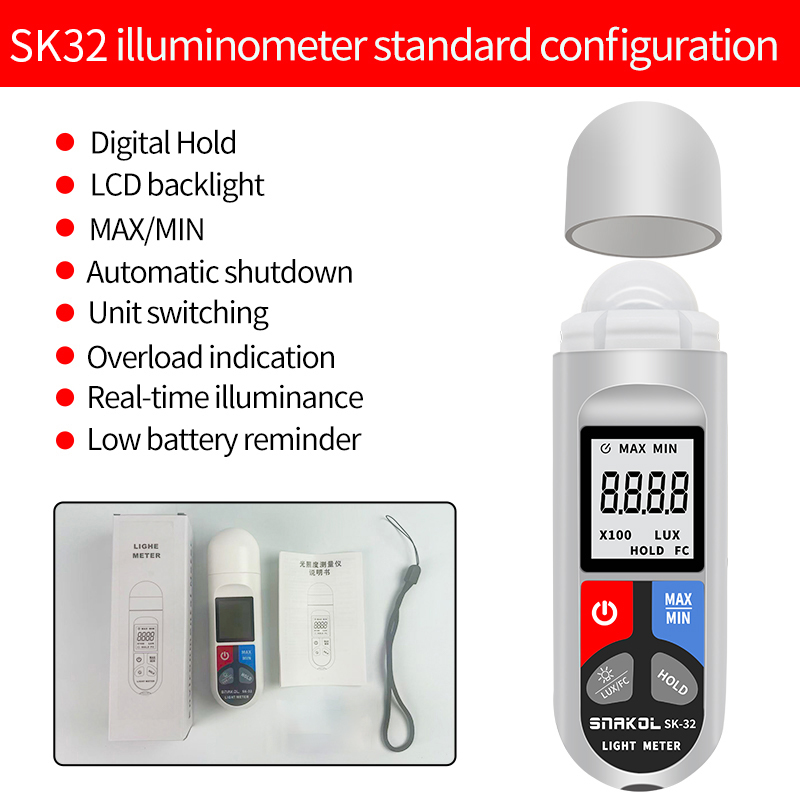 SK-32 デジタル照度計 ライトメーター ハンドヘルドルク - Photography Ratio のレビューと価格